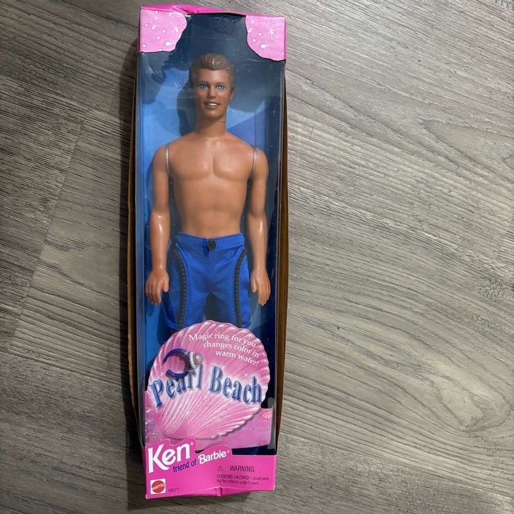 Vtg Pearl Beach Ken‎ Doll 1997 Mattel NEW Barbie's Friend Color Change  Ring
